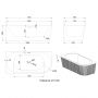 Wanna narożna 170x80 cm owalna biała AN0211L Invena Glamour zdj.2