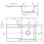 Zlewozmywak granitowy 76x44 cm czarny AZ01043 Invena Tesalia zdj.2