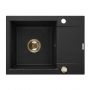 Zlewozmywak granitowy 59x44 cm czarny AZ01Z42 Invena Tesalia zdj.5