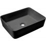 Umywalka 47.5x37.5 cm prostokątna nablatowa czarna CE36005 Invena Paros zdj.1