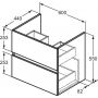 Umywalka z szafką 61 cm szarą R0572TI Ideal Standard Eurovit+ zdj.4