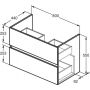 Umywalka z szafką 81.5 cm białą R0574WG Ideal Standard Eurovit+ zdj.4