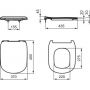 Miska WC z deską wolnoopadającą wisząca bez kołnierza biały połysk T354601 Ideal Standard Tesi zdj.3