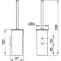 Szczotka toaletowa ścienna chrom 12764010101 Keuco Collection Moll zdj.2