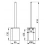 Szczotka toaletowa ścienny 14972010200 Keuco Plan zdj.2