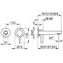 Bateria umywalkowa podtynkowa chrom 51516010201 Keuco Edition 400 zdj.2