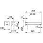 Bateria umywalkowa podtynkowa chrom 59116010202 Keuco Edition 90 Square zdj.2