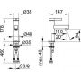 Bateria umywalkowa stojąca czarny 59502371100 Keuco IXMO Pure zdj.2