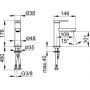 Bateria umywalkowa stojąca czarny 59502373100 Keuco IXMO Flat zdj.2