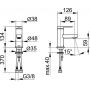 Bateria umywalkowa stojąca chrom 59504013100 Keuco IXMO Flat zdj.2