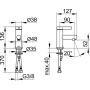 Bateria umywalkowa stojąca czarny 59504371100 Keuco IXMO Pure zdj.2