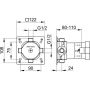 Element podtynkowy baterii 59548000070 Keuco zdj.2