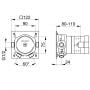 Element podtynkowy baterii 59553000070 Keuco IXMO zdj.2