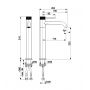 Bateria umywalkowa stojąca stal 504261322 KFA Armatura Moza 316L zdj.2