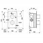 Bateria prysznicowa podtynkowa z termostatem chrom 575900100 KFA Armatura Malaga zdj.2