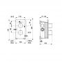 Bateria prysznicowa podtynkowa z termostatem czarna 575900181 KFA Armatura Malaga zdj.2