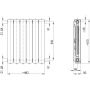 Grzejnik pokojowy 67.2x48.3 cm podłączenie boczne aluminium 76406044 KFA Armatura ADR zdj.2