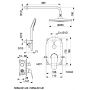 KFA Armatura Otava 555950100 bateria z zestawem prysznicowym podtynkowy z deszczownicą chrom zdj.2