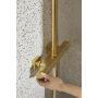 Zestaw prysznicowy ścienny termostatyczny z deszczownicą złoty 575691031 KFA Armatura Malaga zdj.8