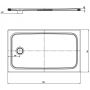 Brodzik prostokątny 120x70 cm biały 362047980001 Kaldewei Cayonoplan zdj.2