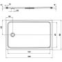 Brodzik prostokątny 160x80 cm biały 363647980001 Kaldewei Cayonoplan zdj.2