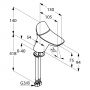 Bateria umywalkowa stojąca chrom 530280575 Kludi Ambienta zdj.2