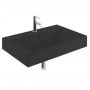 Umywalka z korkiem 81x50 cm prostokątna meblowa-nablatowa czarna 59WW8139 Kludi Resa zdj.1