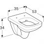 Miska WC wisząca bez kołnierza biały M33123000 Koło Nova Pro zdj.2
