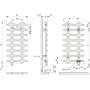 Grzejnik łazienkowy dekoracyjny 113.3x50.8 cm biały IDV101200502LXK Kermi Ideos-V zdj.10
