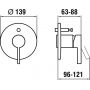 Laufen Kartell H3213360830001 bateria wannowo-prysznicowa podtynkowa złota zdj.2