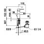 Laufen Lua H3410810041141 bateria bidetowa stojąca chrom zdj.2