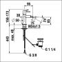 Bateria bidetowa stojąca chrom HF506610100000 Laufen Meda zdj.2