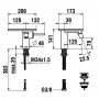 Bateria bidetowa stojąca czarna-stal HF506710506060 Laufen Ada zdj.2