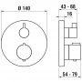 Laufen City Therm HF905474100000 bateria prysznicowa podtynkowa chrom zdj.2