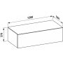 Szafka z blatem 120x50x37 cm podumywalkowa wisząca kasztan H4303000974291 Laufen Il Bagno Alessi zdj.2
