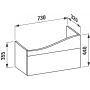 Szafka 73x32x44 cm podumywalkowa wisząca biały H4304010972601 Laufen Il Bagno Alessi zdj.2