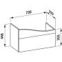 Szafka 73x32x35.5 cm podumywalkowa wisząca biały H4304110972601 Laufen Il Bagno Alessi zdj.2