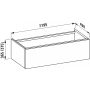 Szafka 119.5x49x36.5 cm podumywalkowa wisząca biały H4304410972601 Laufen Il Bagno Alessi zdj.2