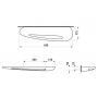 Półka łazienkowa 63 cm czarna H8709727160001 Laufen Il Bagno Alessi zdj.2