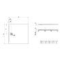 Brodzik kwadratowy 150x150 cm beton H2139530790001 Laufen Pro zdj.2