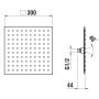 Deszczownica 30x30 cm kwadratowa chrom HF504732100000 Laufen Quadriga zdj.2