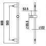 Drążek prysznicowy 60 HF904791462000 Laufen TwinGliss zdj.2