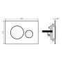 Przycisk spłukujący do wc chrom mat H9001140070001 Laufen Ineo zdj.2