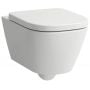 Miska WC wisząca bez kołnierza ze spłukiwaniem wirowym biały mat H8201107570001 Laufen Meda zdj.1
