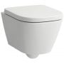 Miska WC wisząca bez kołnierza ze spłukiwaniem wirowym biały mat H8201137570001 Laufen Meda zdj.1
