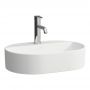 Umywalka 55x38 cm owalna nablatowa biała H8129457571111 Laufen Savoy zdj.1