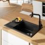 Zlewozmywak granitowy 78x50 cm czarny SBR713T Laveo Pionier zdj.4