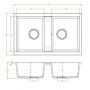 Zlewozmywak granitowy 78x48 cm SBB420T Laveo Barbados zdj.2