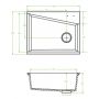 Zlewozmywak granitowy 60x48 cm SBG410T Laveo Grenada zdj.2