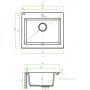 Zlewozmywak granitowy 63.5x49 cm SBK610T Laveo Komodo zdj.2